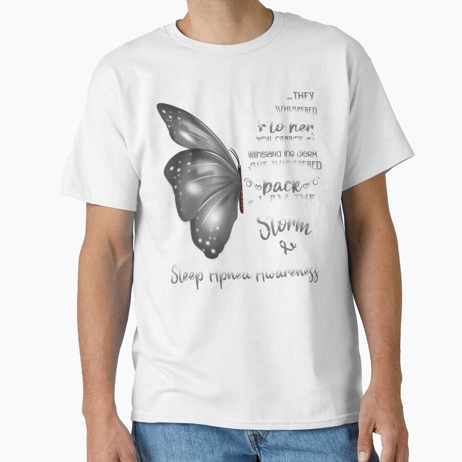 She Whispered Back I Am The Storm Sleep Apnea Awareness Butterfly by frechettee