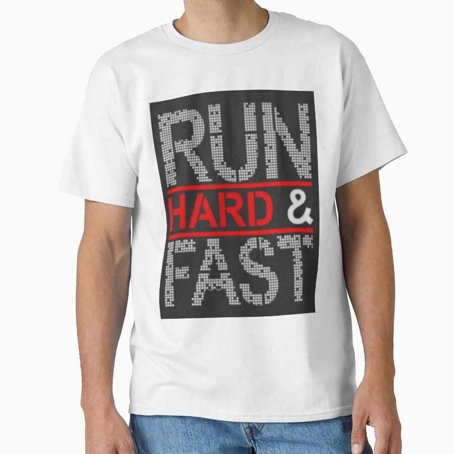 Run Hard And Fast Printed T-Shirt by storeInsight