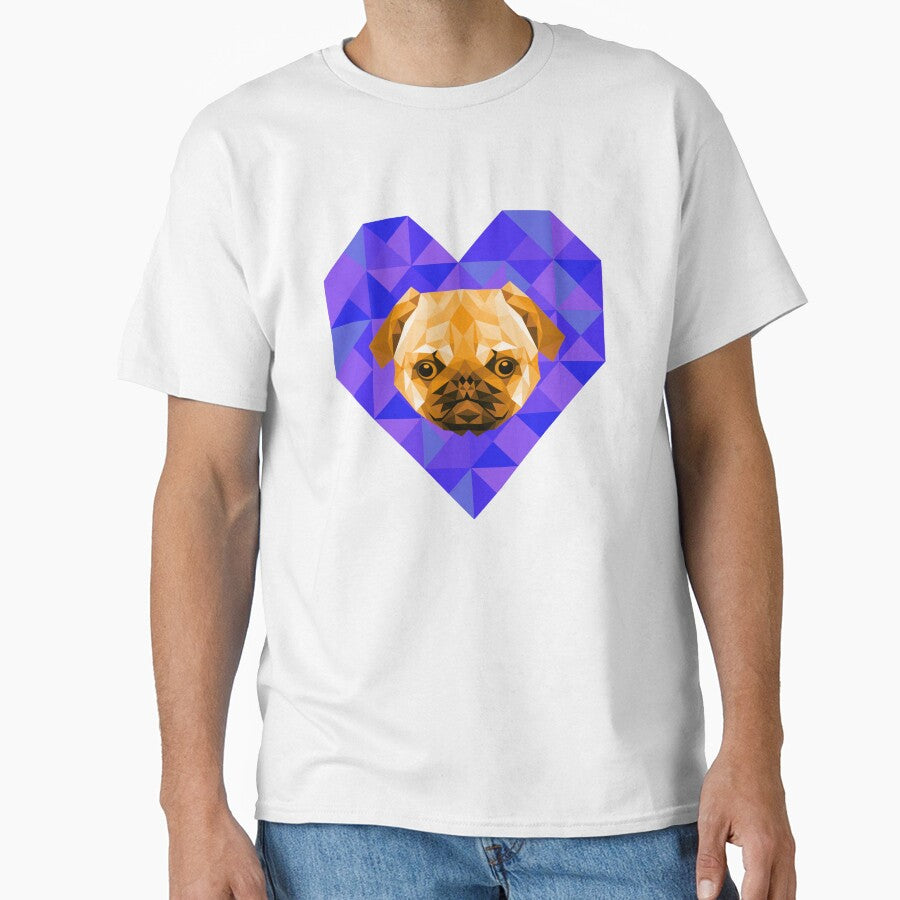 Geometric Pug - Pastel Retro 70's by NoMatterLab