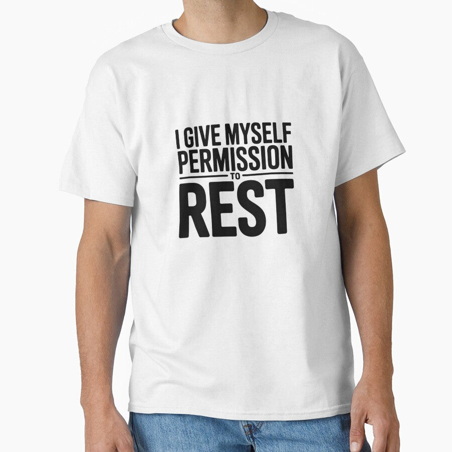 I Give Myself Permission to Rest – Burnout Recovery & Mental Health Affirmation Sticker by AngloAffirms