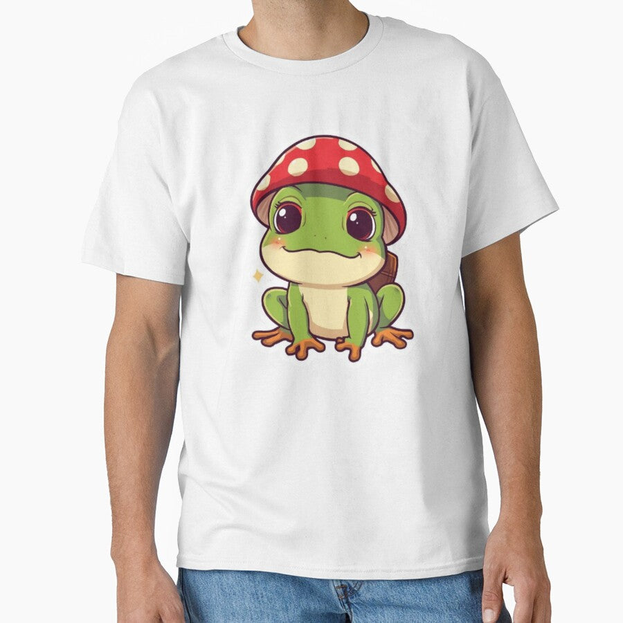 Cute Mushroom Frog Kawaii Sticker | Adorable Cottagecore Frog Mascot by Stylestickers55