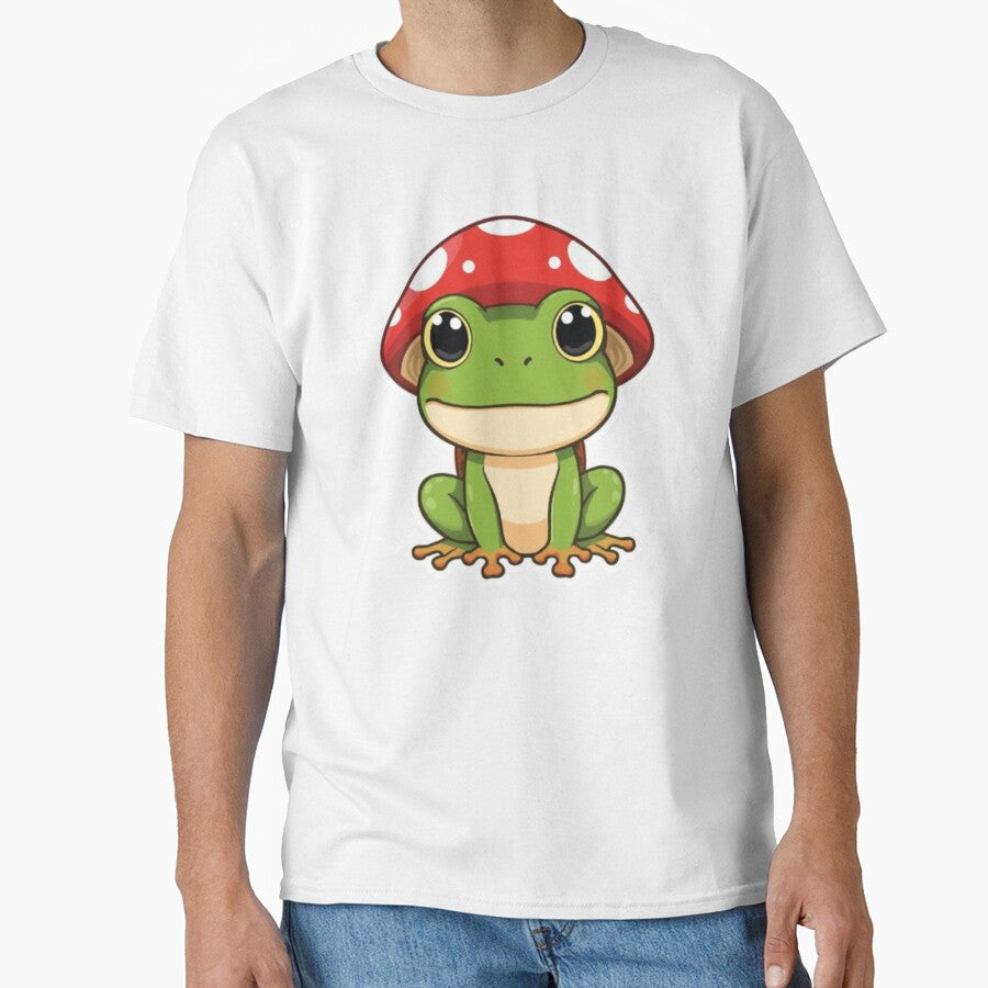 Kawaii Mushroom Frog Sticker | Cute Chibi Frog Cottagecore Gift by Stylestickers55