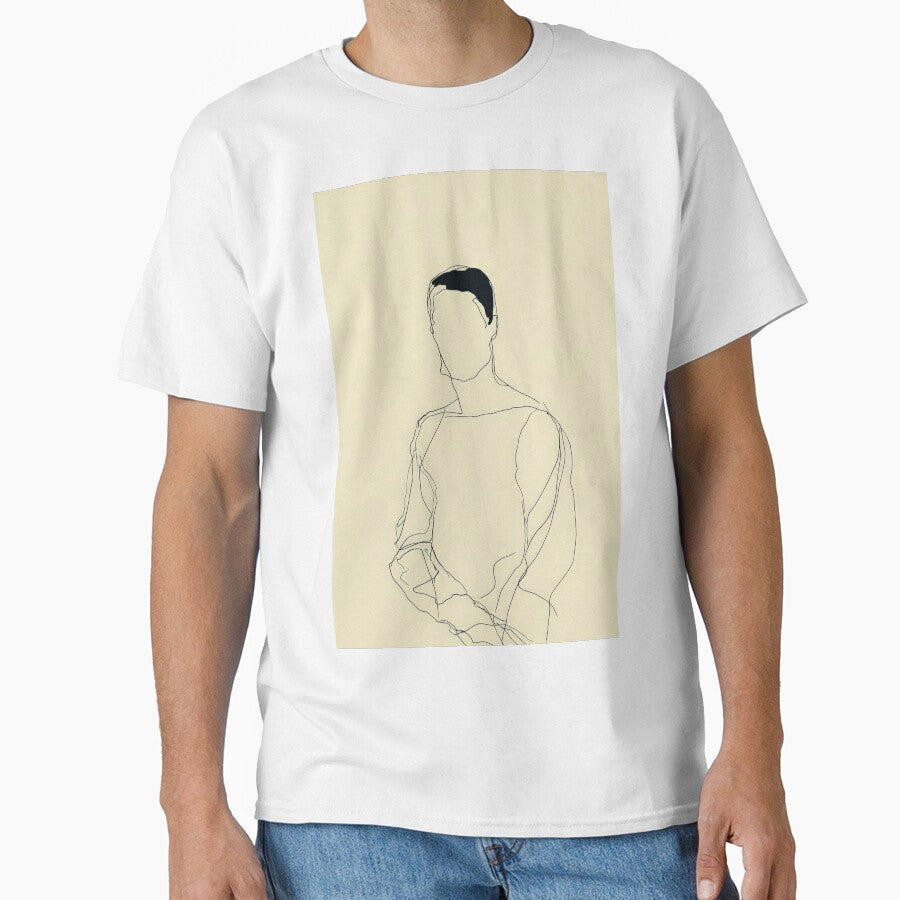 Faceless Man Minimalist Line Art Portrait by Atlas Kai