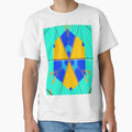 Vibrant music abstract geometric minimalist guitar exotic summer blue - sunny gift for guitarists musicians and minimalist music and guitar lover by Ralek