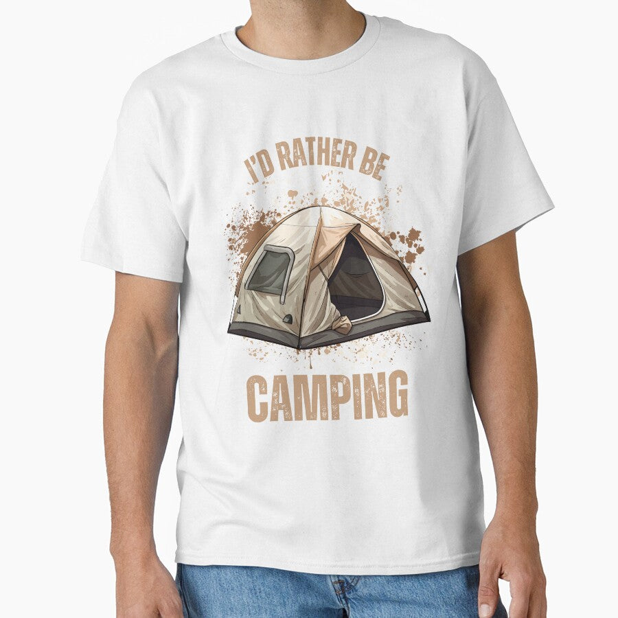 I'd Rather be Camping (Brown/Tan) by BLTeesNmore