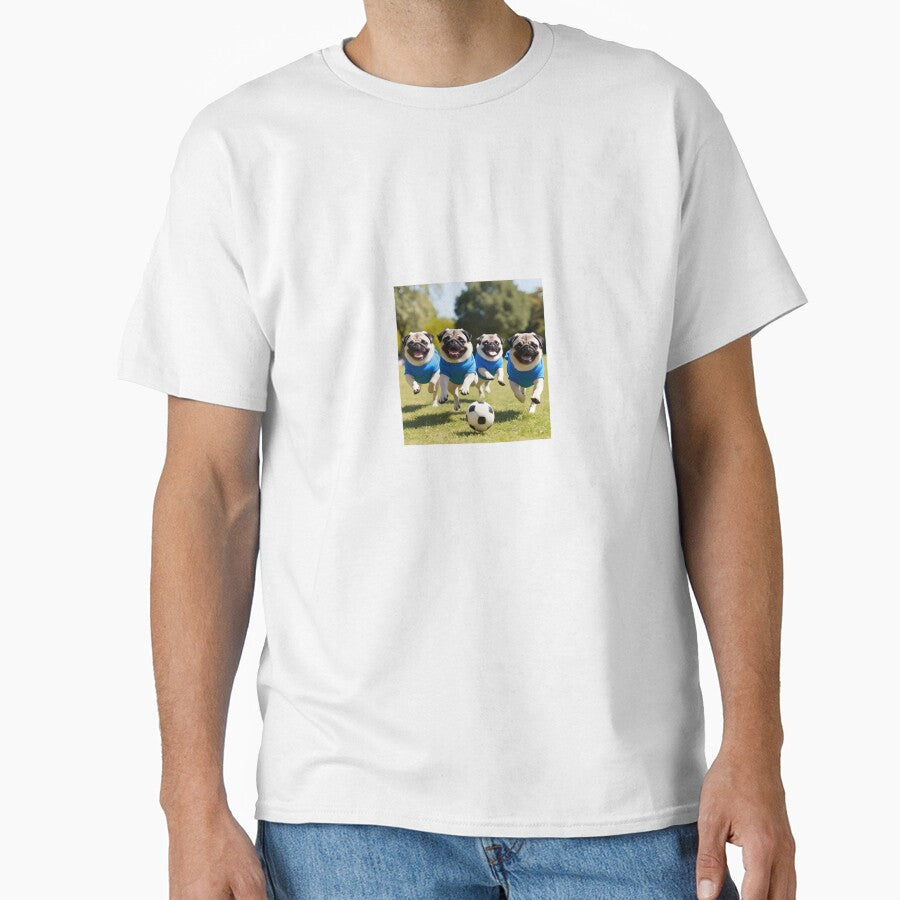 Pugs love football too! Soccer and Dog Lovers - Chelsea, Everton, Leicester City, Ipswich Town - Any dog, any colour by Humour House Designs