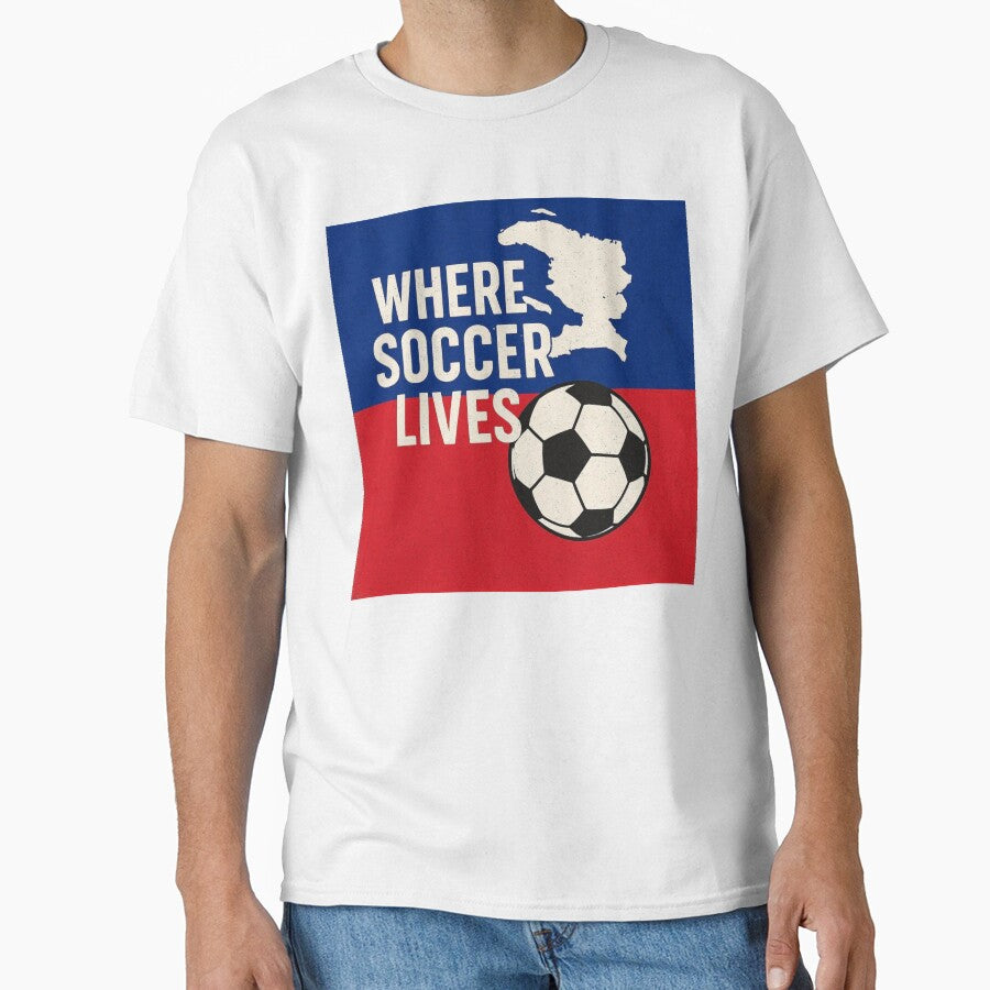 Where Soccer Lives - Haiti by Endeva4eva Unisex , , , Long Sleeve Tee