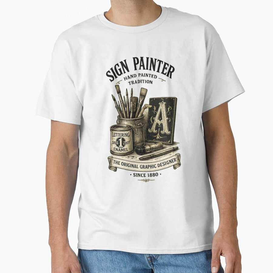 Sign Painter Vintage Illustration Graphic Design Enthusiasts by RickE