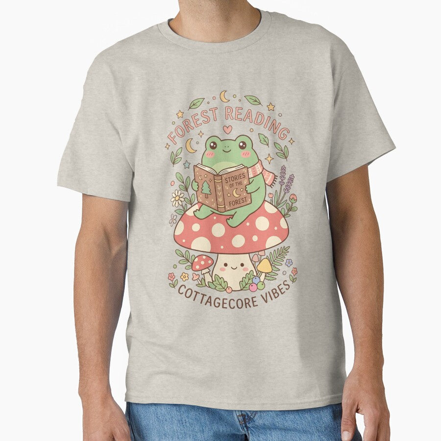Bookworm Frog – Cottagecore Frog Reader by PMestore