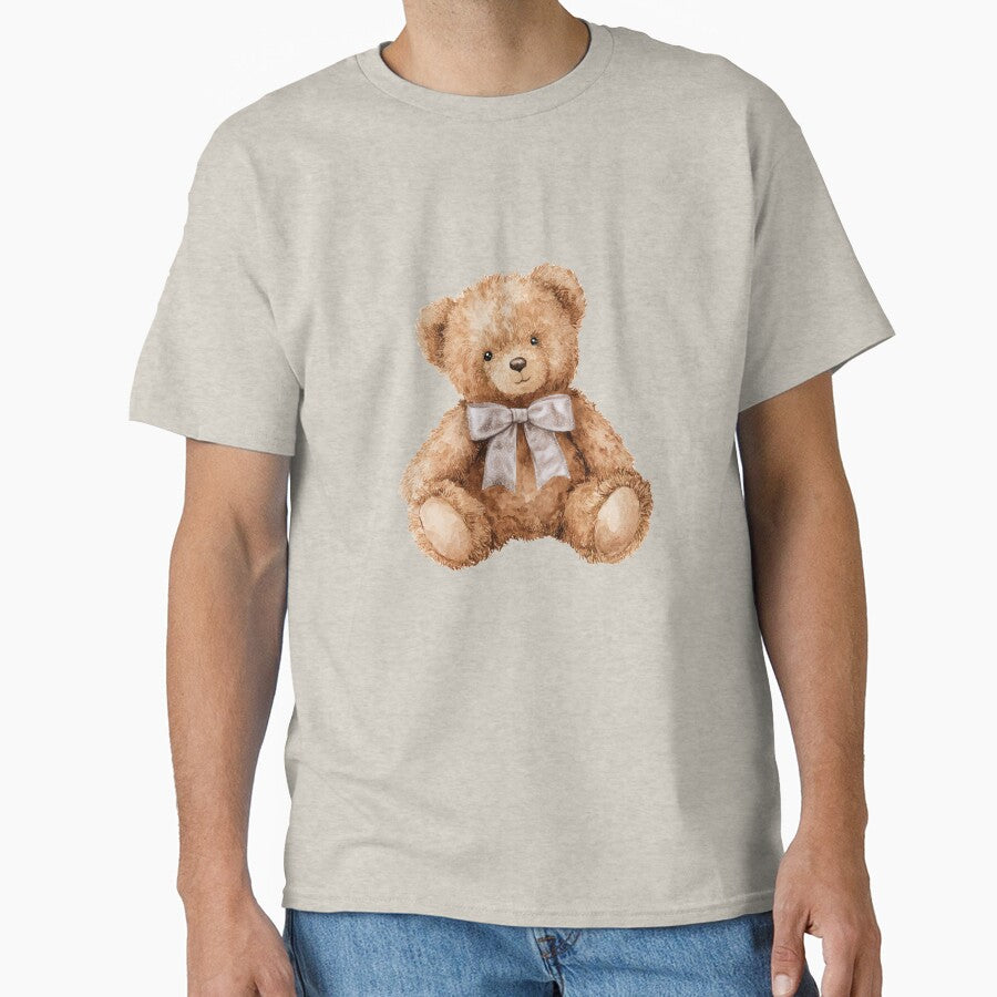 Soft Cozy Teddy Bear with Satin Bow by wandsandwhimsy
