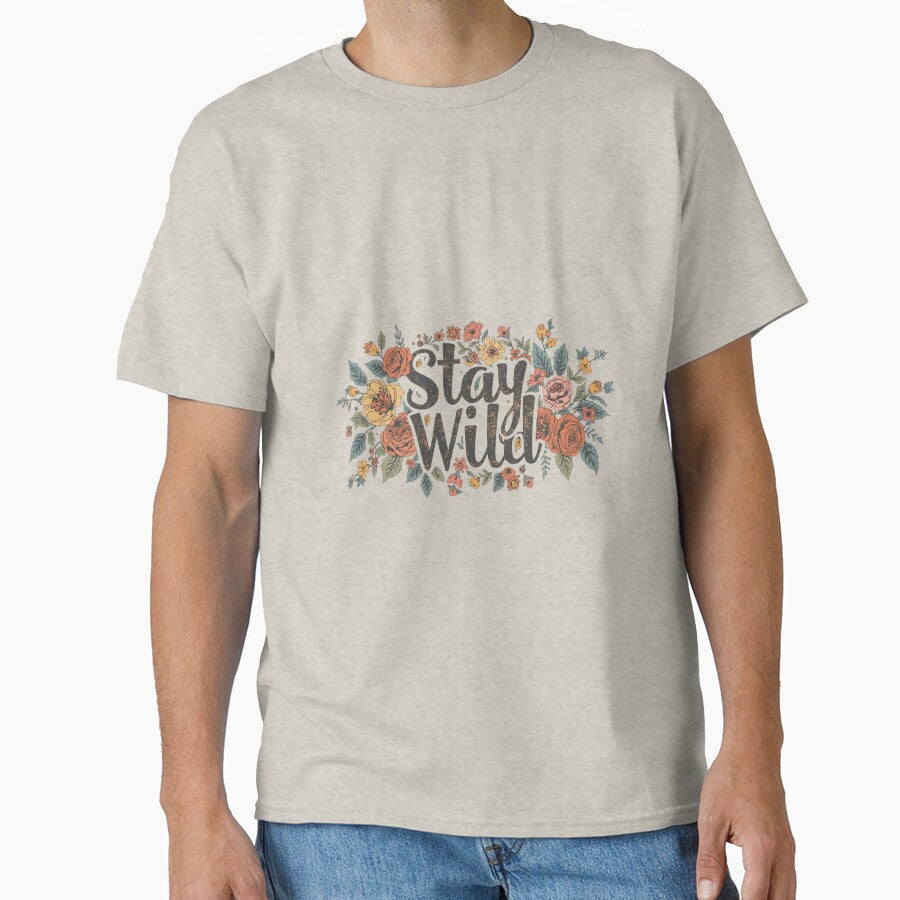 Stay Wild – Boho Floral Free Spirit Quote Design by Chippychips1