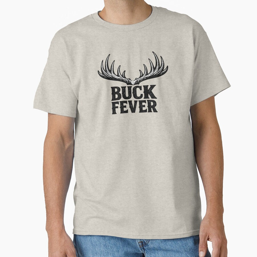 Buck Fever Vintage Deer Hunting Antlers Design by EastEndTownie