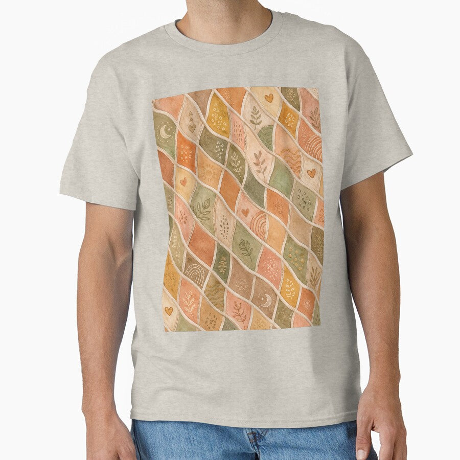 Boho Earth Love | Abstract Pastel Botanical Pattern by InnerwayStudio