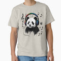 Music Panda with Headphones - DJ Art Gift by DrawDrip