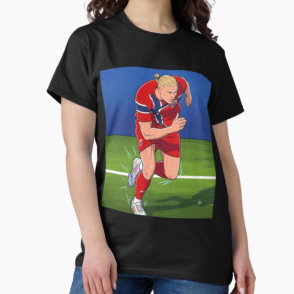 Erling Haaland is listed at 6’4” and nearly 200 pounds anime by DonetTrent Unisex , , , Long Sleeve Tee