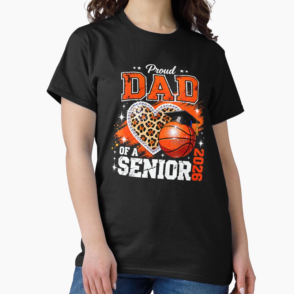 Proud Basketball Dad Celebrating a Senior Class of 2026 with Leopard Style by allistermariam