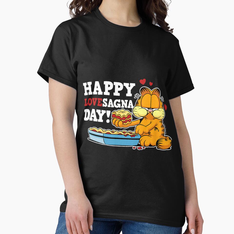 Garfield Happy Lovesagna Day Funny Foodie Pun by Yareli Jonathon