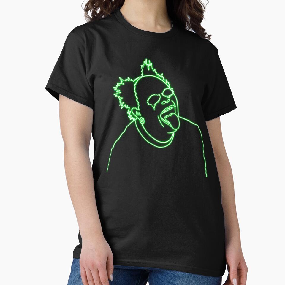 Keith Flint / The Prodigy neon punk outline shirt by curiouschimp