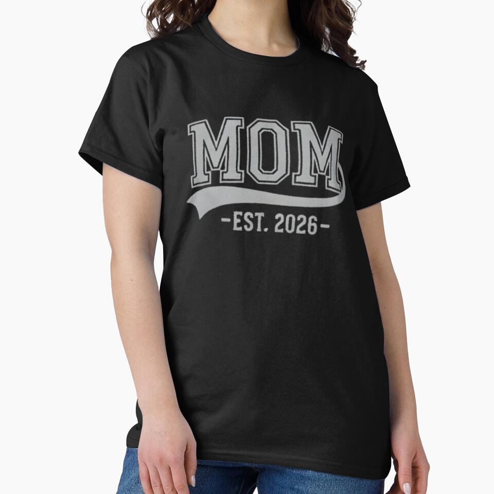 Mom -Est. 2026- Expecting Mother New Mom Pregnancy Announcement by salmzouriart