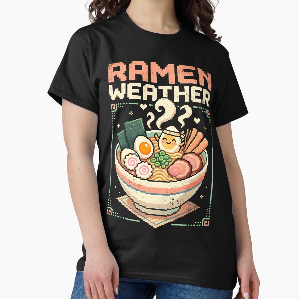 Ramen Weather Cute Kawaii Pixel Art Aesthetic by BCW