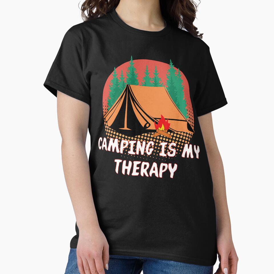 Camping Is My Therapy , Tent Camping by AUB-Designs