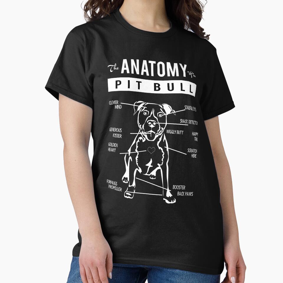 Anatomy Of A Pitbull American Pitbull Dog Lover by Kaysmith233