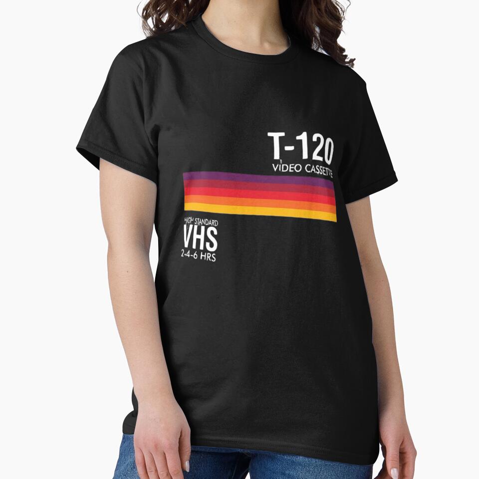 T-120 VHS Retro Vintage Tape Shirt by PowerSSales
