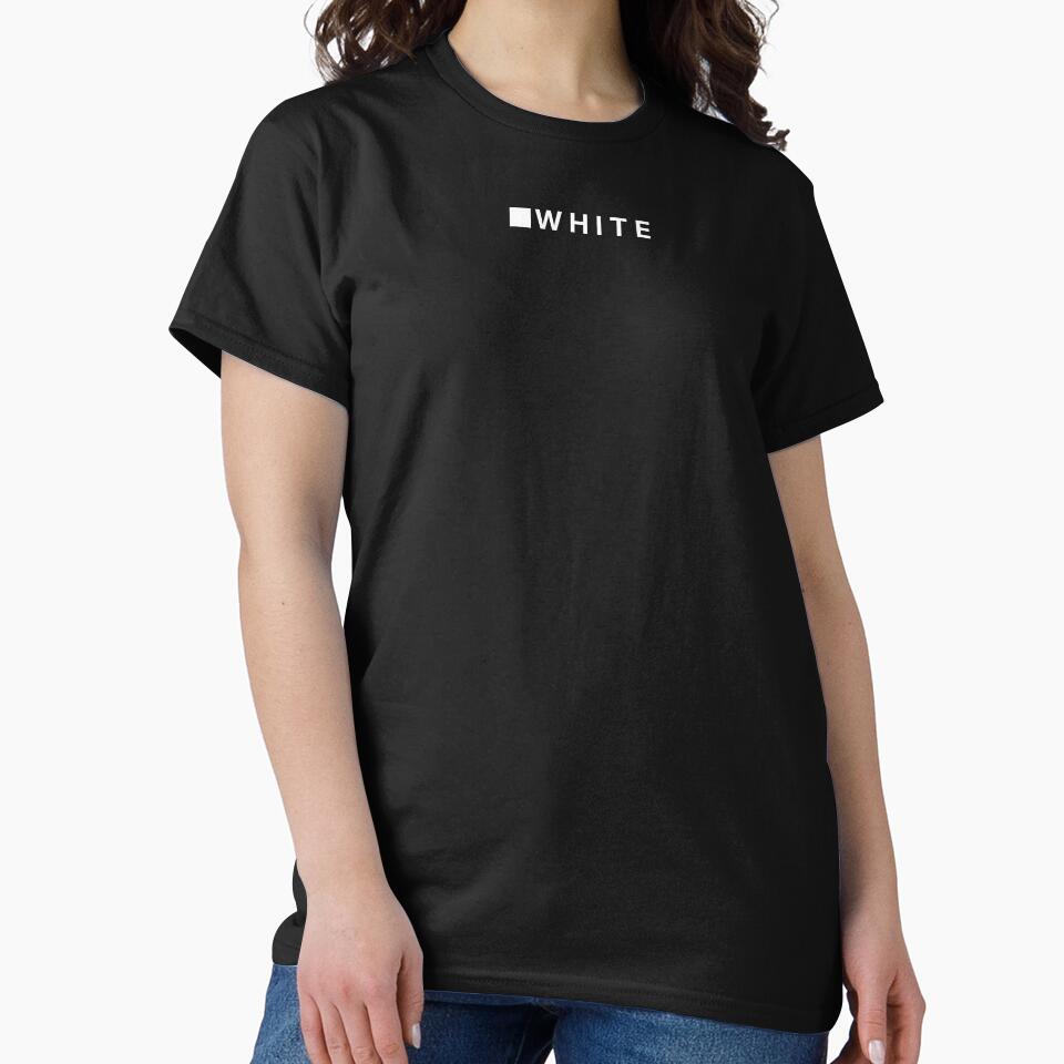 Minimalist Black T-Shirt White Graphic Shirt by ZZYVU
