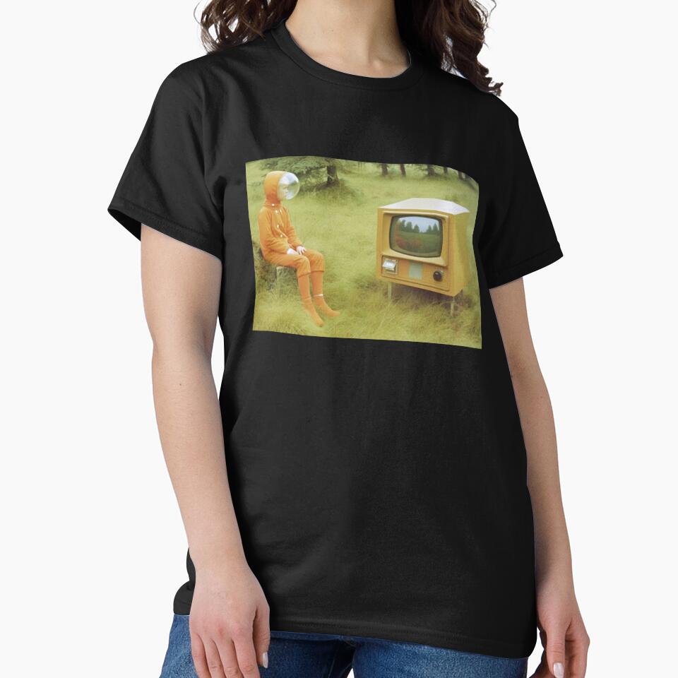 Retro Astronaut and Vintage TV in Field by Dragonmotor Media