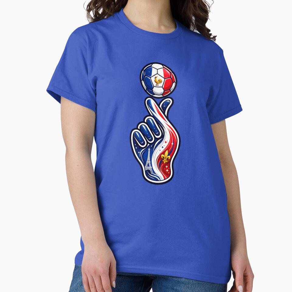 France Soccer Finger Spin Design | French Football Fan Art | Tricolor Football Graphic | France World Cup Supporter Gift | Soccer Lover Sticker Poster by thesmilngnature