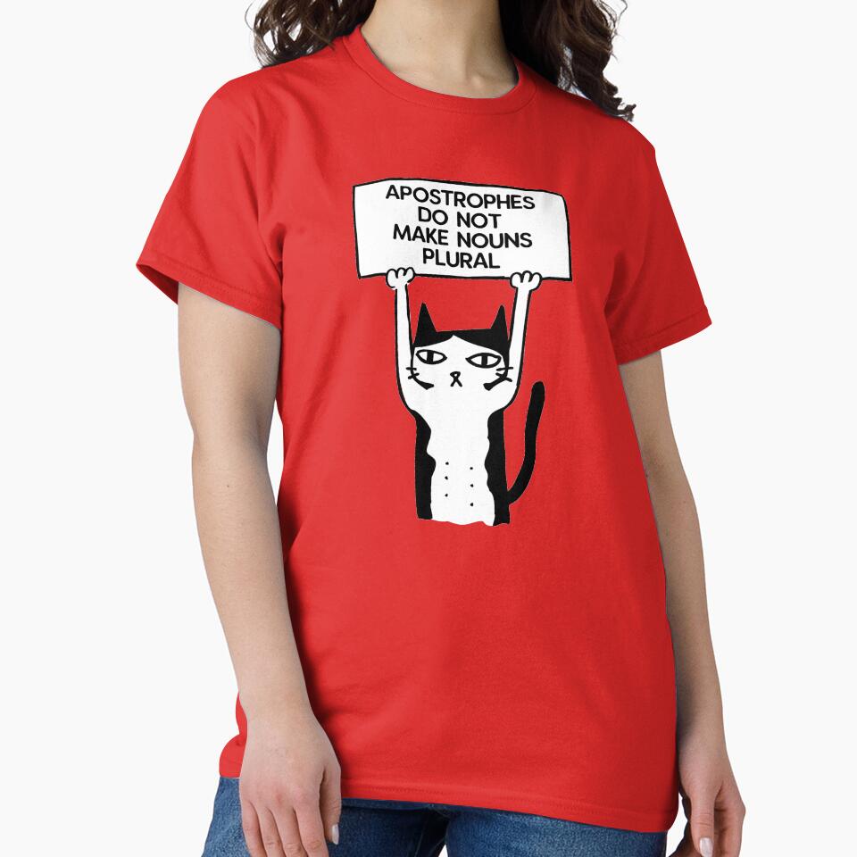 Apostrophes do not make nouns plural cat red by GrammarDance