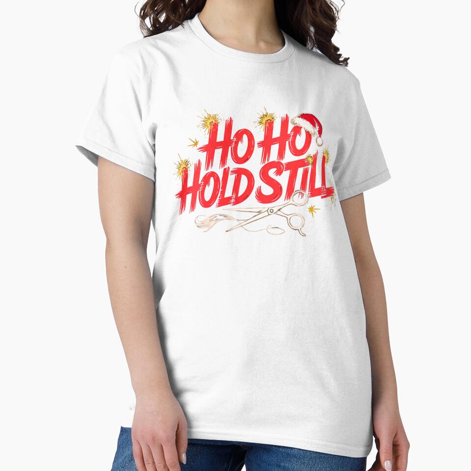 Ho Ho Hold Still Hairdresser Christmas by MadCatPrints