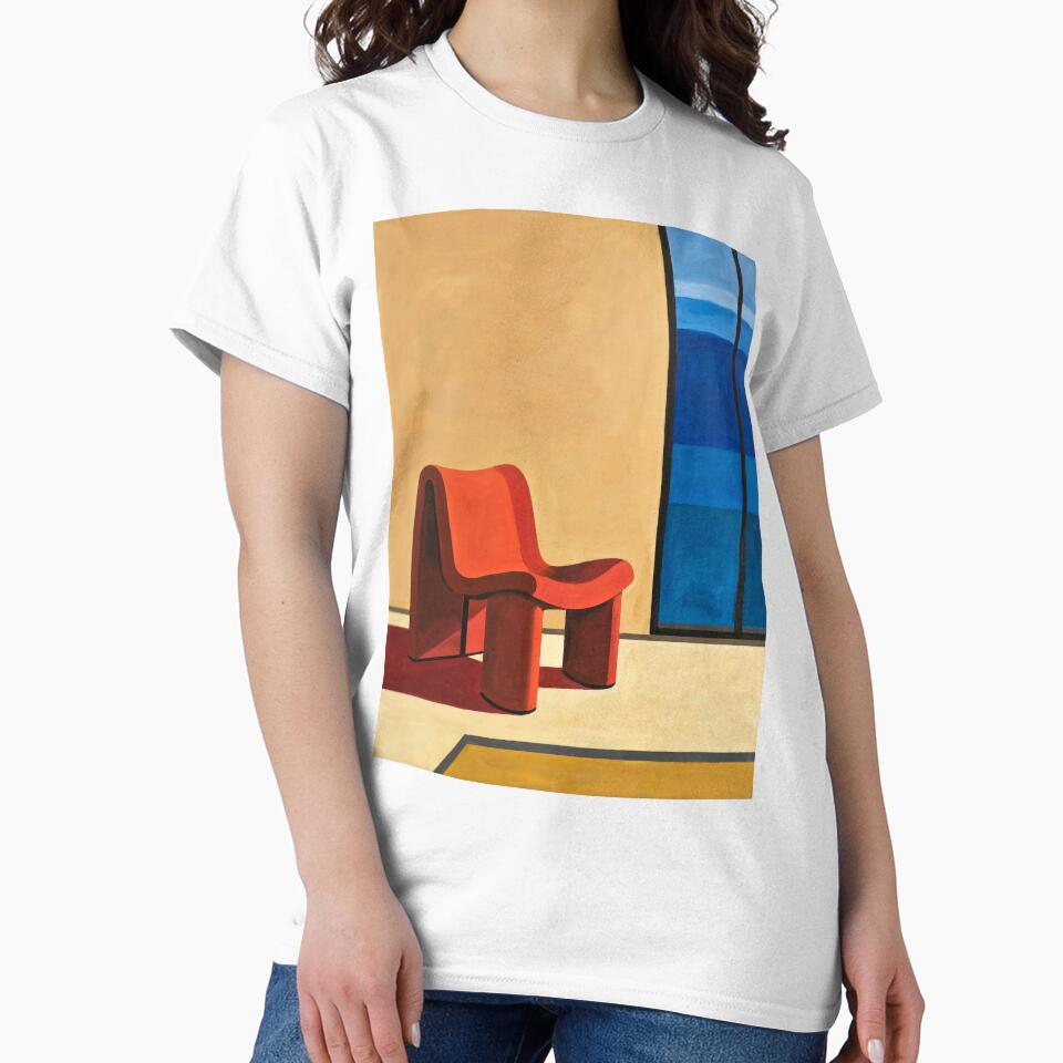 Quiet Room | Modern Art | Red Chair by Moodzu