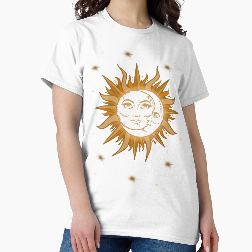 Sun and Moon in golds and tans by clounewcomb