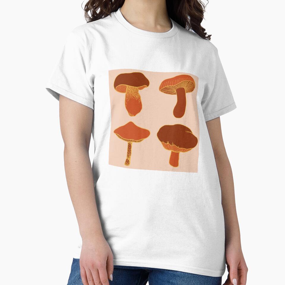 Warm toned mushroom design by hanameda