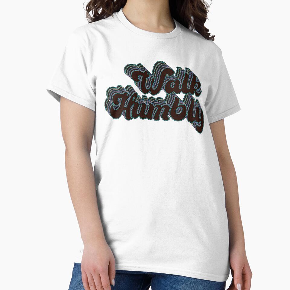 Retro 80's Walk Humbly Black Neon by Brenander
