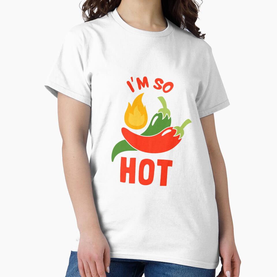 I'm So Hot Chili Pepper Pun — Funny Bold Spicy Food Art Illustration by HBDStudio