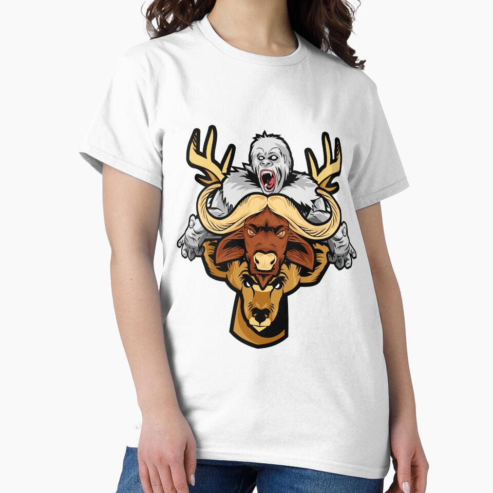 Esports animal emblem Buffalo with Stag and Gorilla by Scopestor