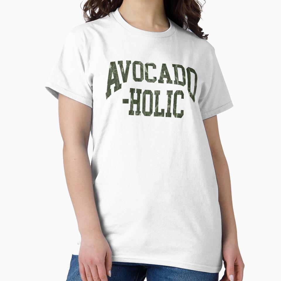 Funny Avocado Vegan Avocado-holic Gift for Vegetarians by Capybara Clothing