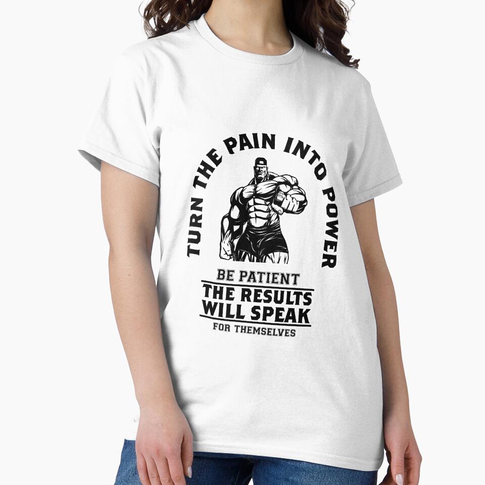 Turn The Pain Into Power Funny by BundlerVq