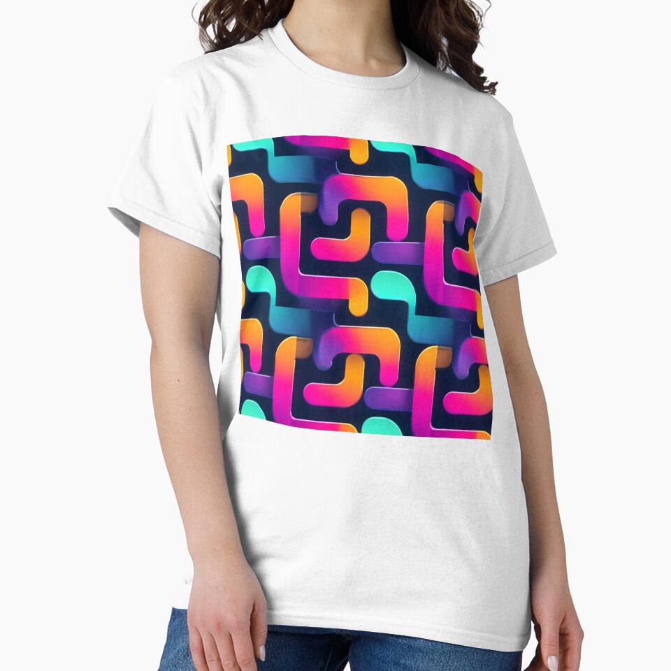 Vibrant Gradient Interlocking Geometric Pattern by NicolasGlowArt