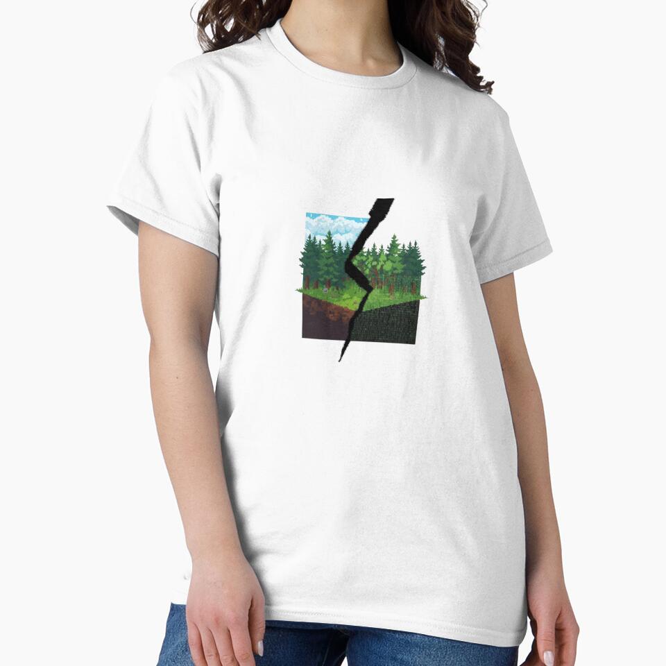 Glitch Pixel Art Forest Simulation Error by ByKayaPrints