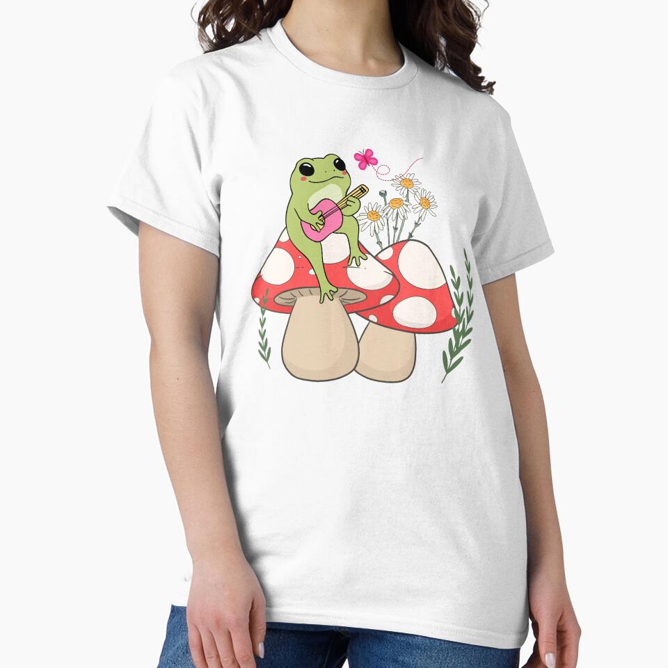 Kawaii Anime Cottagecore Frog by Playful Strokes pom@pom