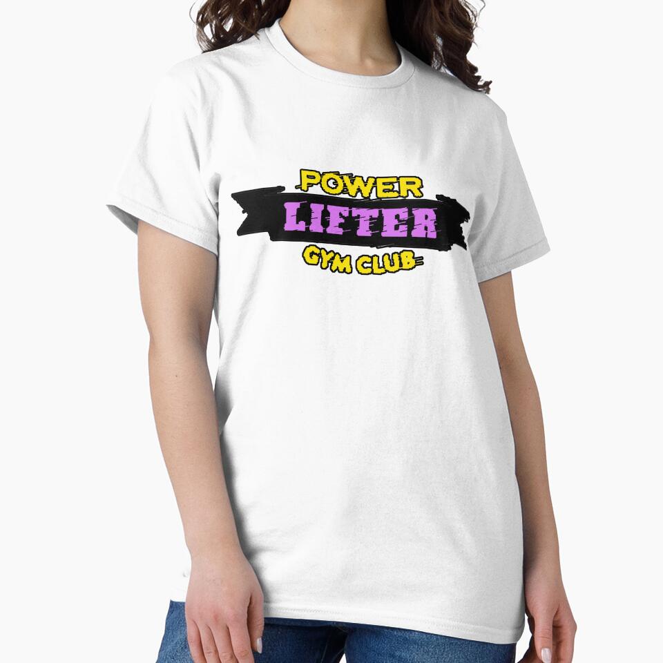 Power Lifter Gym Club Retro Workout Motivational Gym Shirt by AstronautMerch