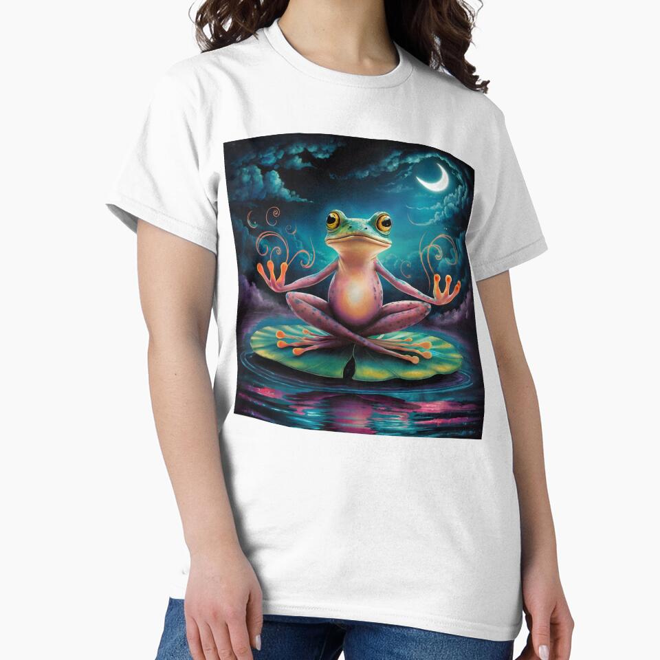Cute Yoga Frog by JujuMaeDesigns