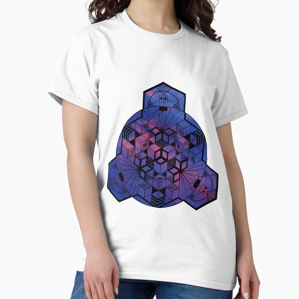 Dark Red Blue Sky 180° Cube Mandala by createVisions