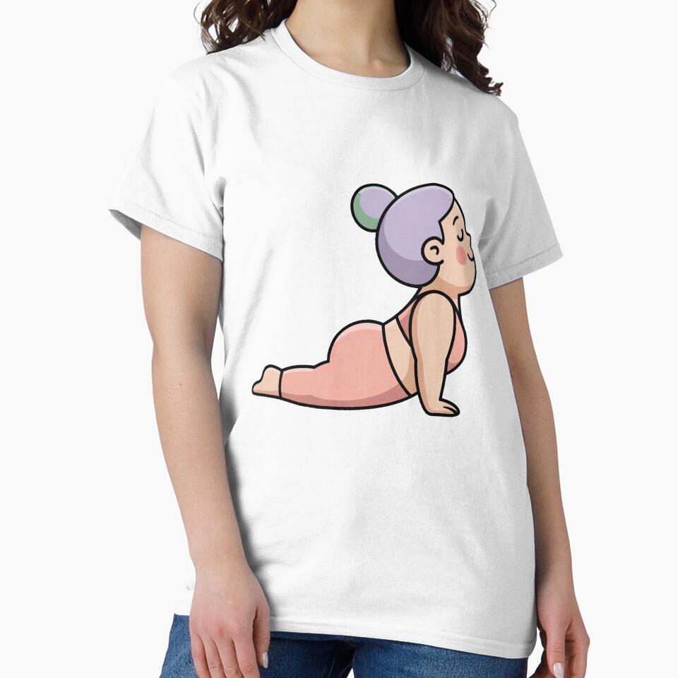 Funny Yoga Mom Upward Facing Human by QuiteOrbit