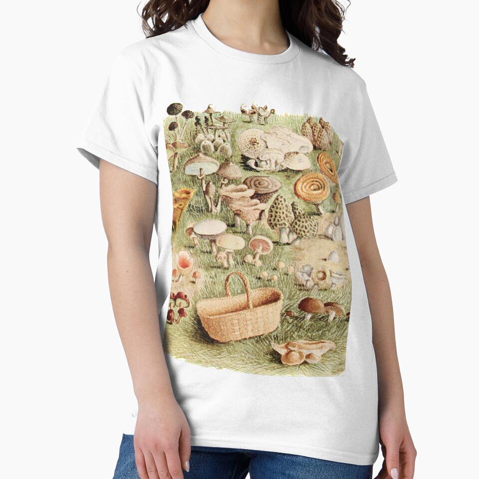 Wild Mushrooms Vintage Cottagecore Illustration by MagicStrawberry