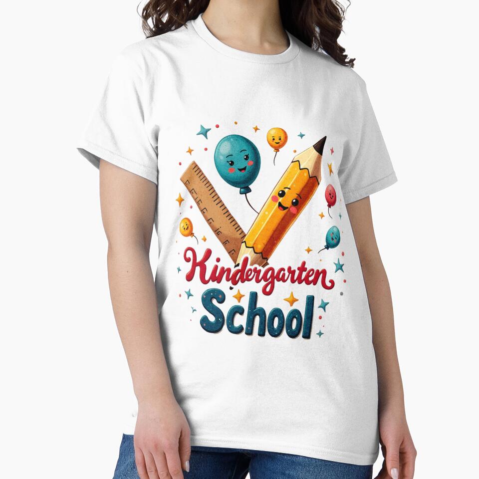 Kindergarten School Cute Pencil and Ruler by ArtDesignTp