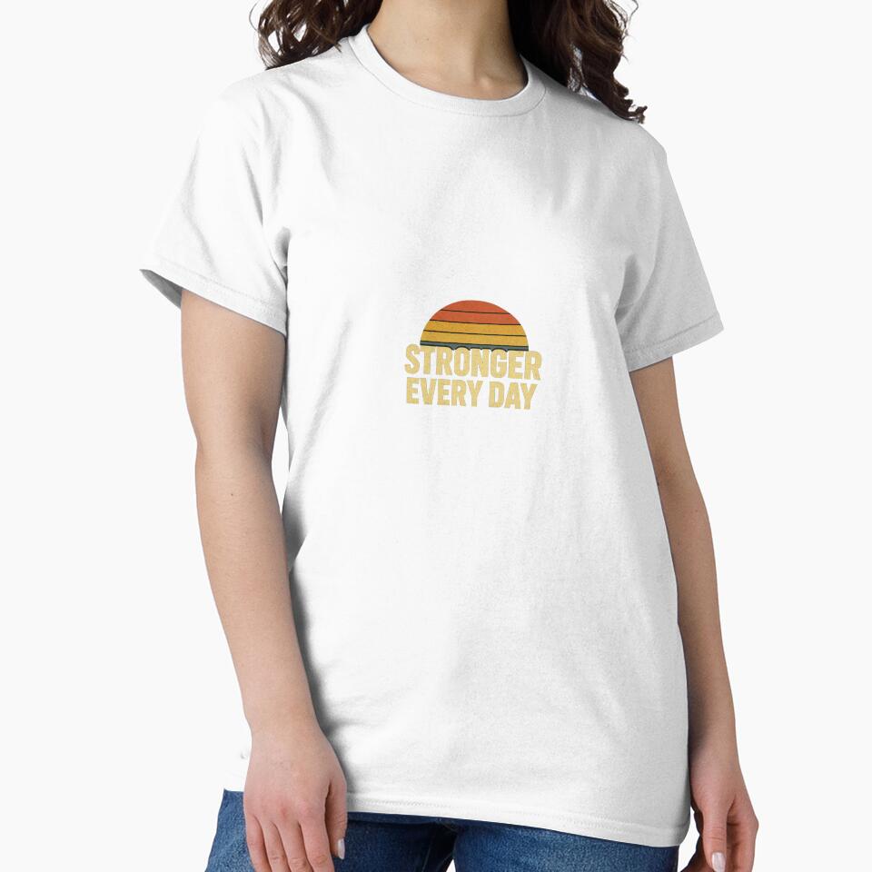 Stronger Every Day – Vintage Sunset Motivation by BerkeArt